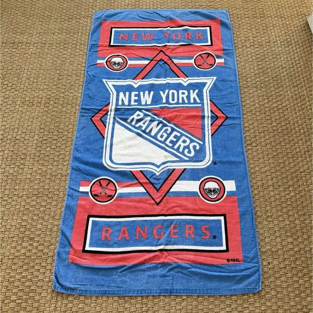 Vintage New York Rangers NHL Hockey Beach Towel 29” X 56”